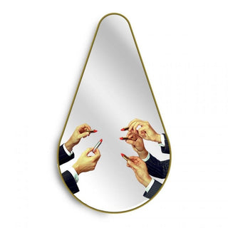 Seletti Toiletpaper Mirror Gold Frame Pear Lipsticks Buy on Shopdecor TOILETPAPER HOME collections